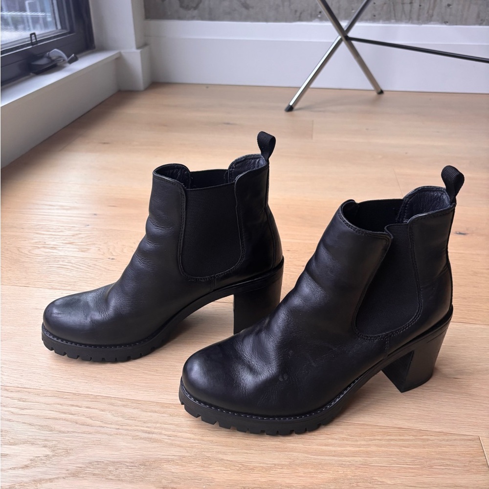 Black Heeled Ankle Boots